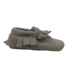 Birdrockbaby Unisex Gray Shoes size: 4 Infant